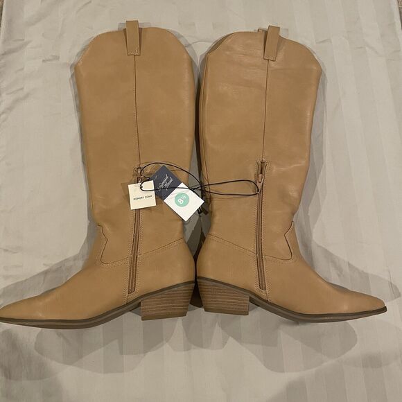 Universal Thread Women’s Light Brown Sommer Western Riding Boots Size 8 1/2 NWT - Picture 14 of 16